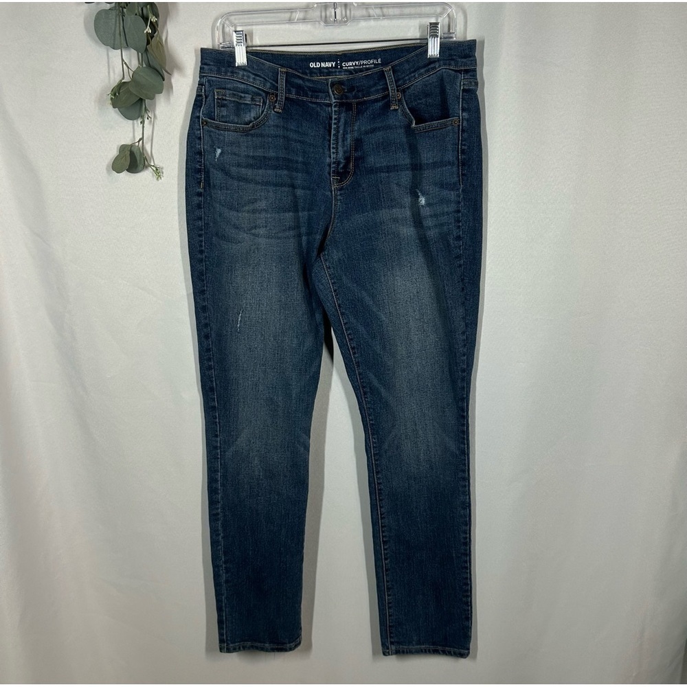Old Navy | Curvy Mid-Rise Slim Fit Jeans Blue Denim Women’s Size 12